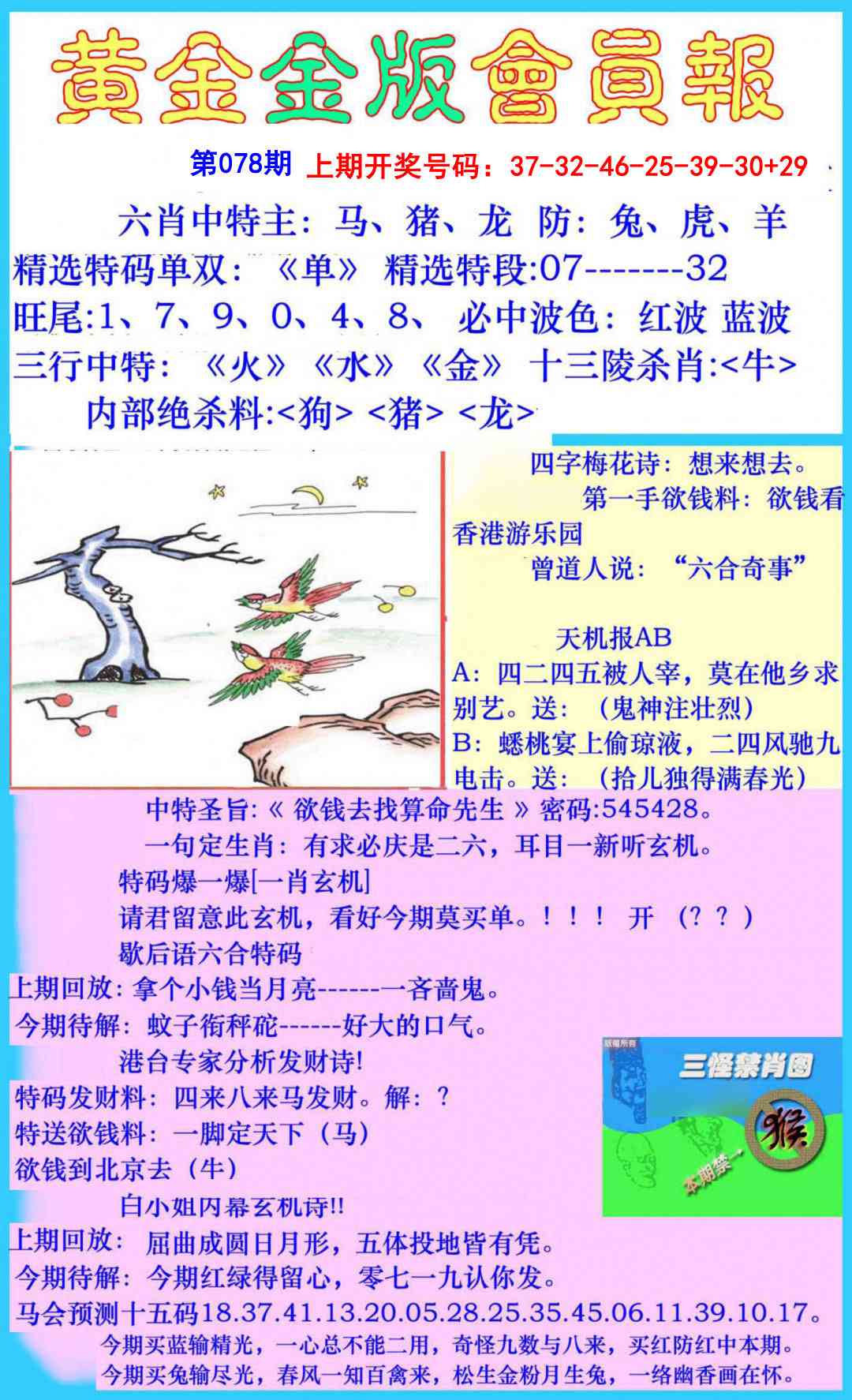 078期黄金金版会员报[图]